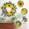 22 inch sunflower wreath for front door, designed for spring and summer décor with a welcoming style and decorative bow, perfect for farmhouse porch, wall, or window display, suitable for indoor and outdoor use and ideal as a housewarming gift